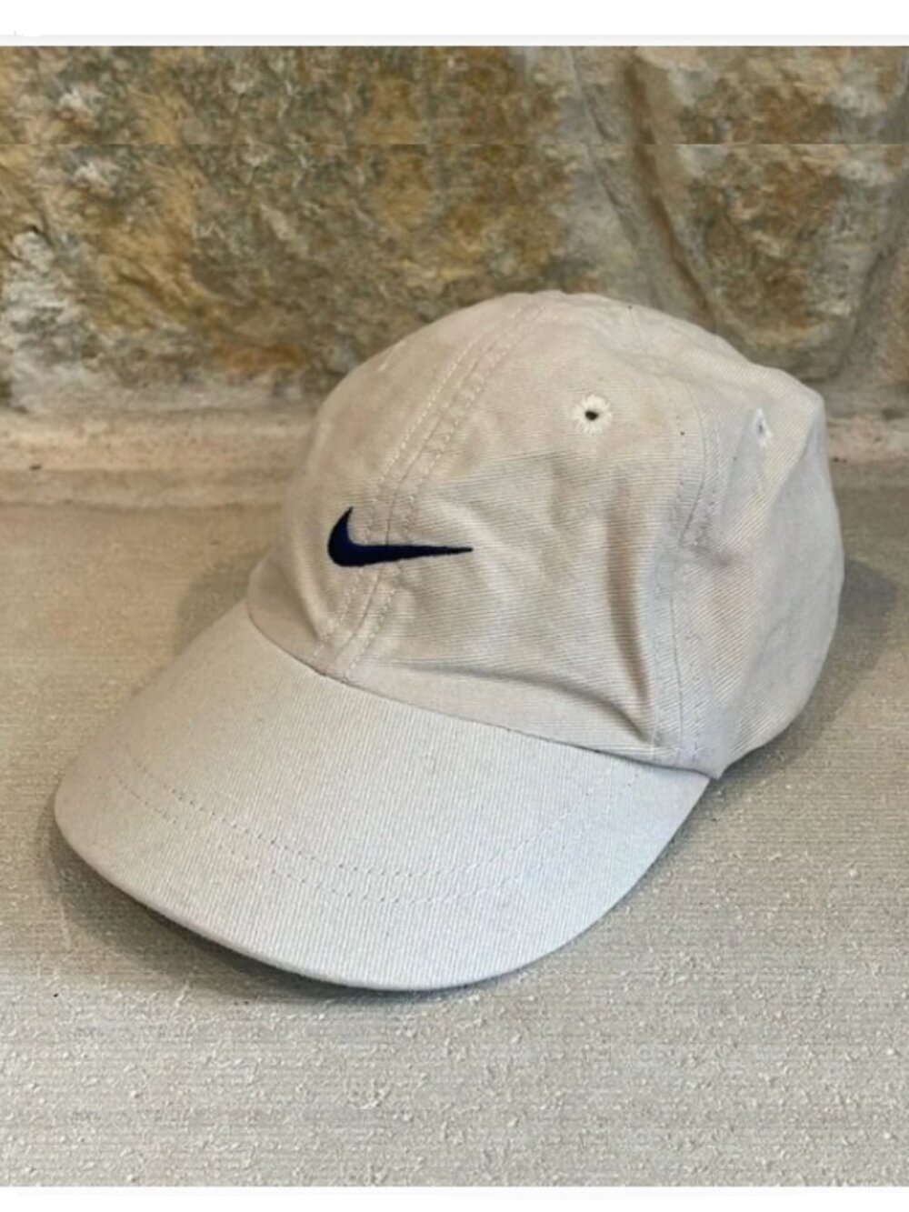 Nike Baby/Infant/Toddler Baseball Hat Cap Swoosh Logo Navy Blue Tan Beige Cream